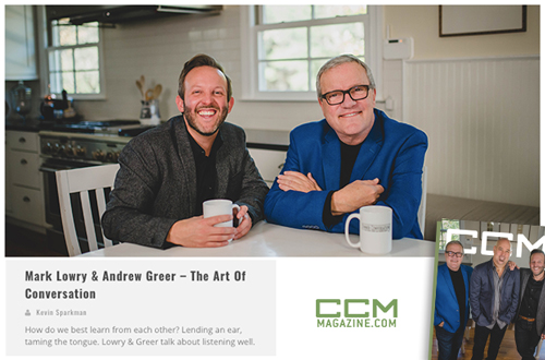 Mark Lowry, Andrew Greer, CCM Magazine - image